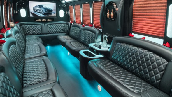 party bus rental interior greenville