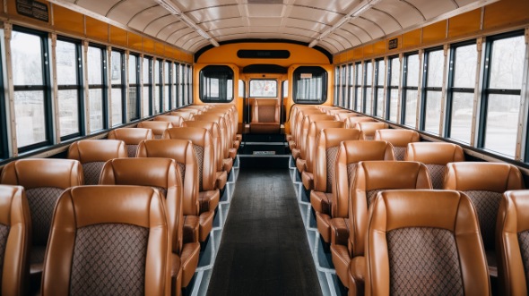 school bus rental interior greenville